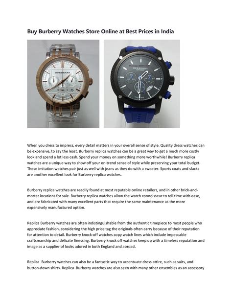 burberry replica watches india